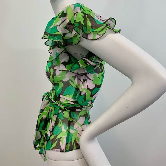 Y2K Diane Von Furstenberg Silk Top - Picture 4 of 7